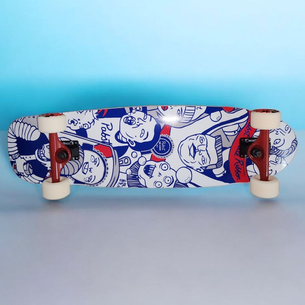 Blue and White Graphic Skateboard NEW!
